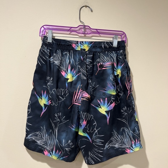 Men’s Colorful Leaves Swim Trunks - Picture 2 of 3